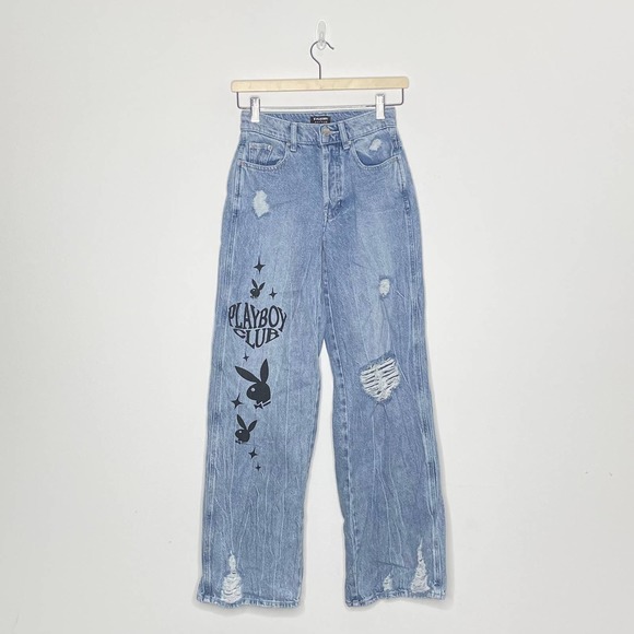PACSUN | Playboy Wide Leg Jeans | 24 - Picture 3 of 6